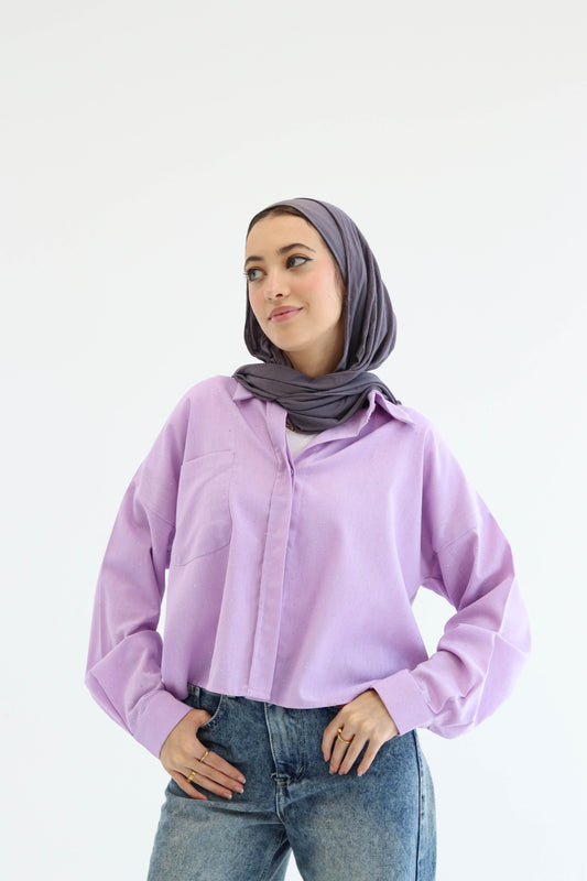 Lavendar Sparkle Crop Top