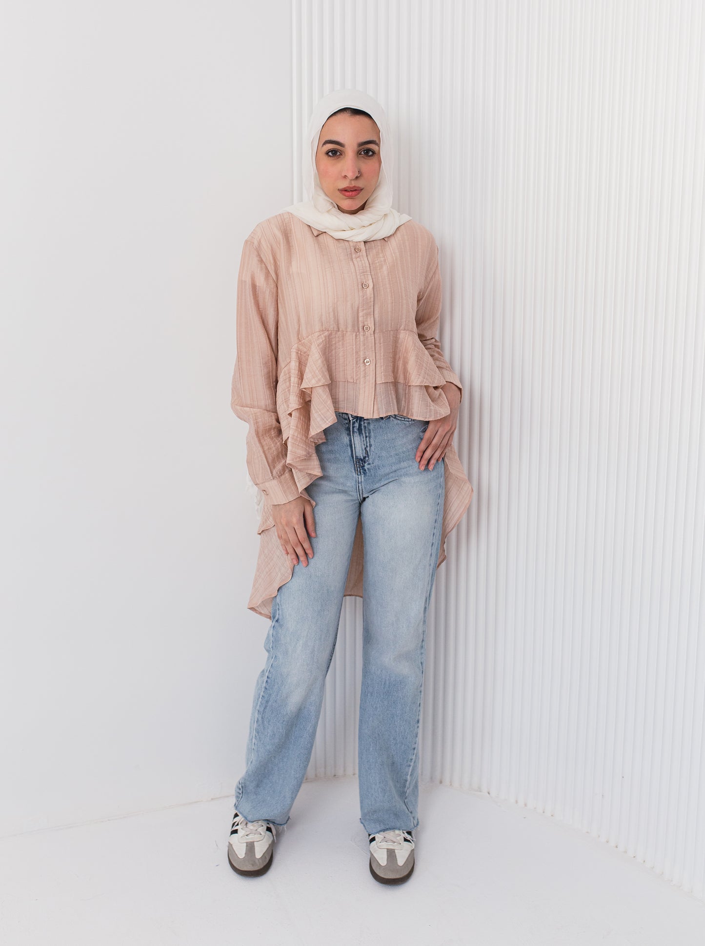 Pinkish Peplum Blouse