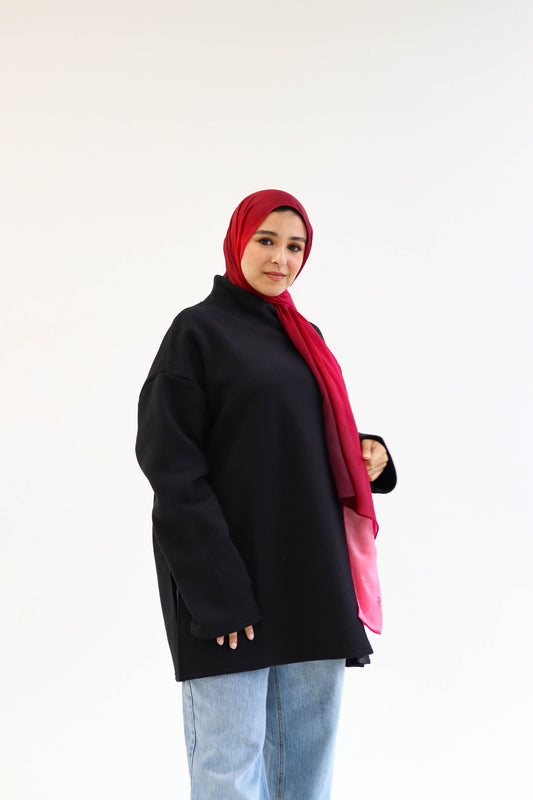 Black high neck sweater