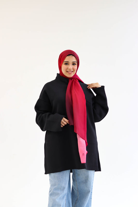 Black high neck sweater