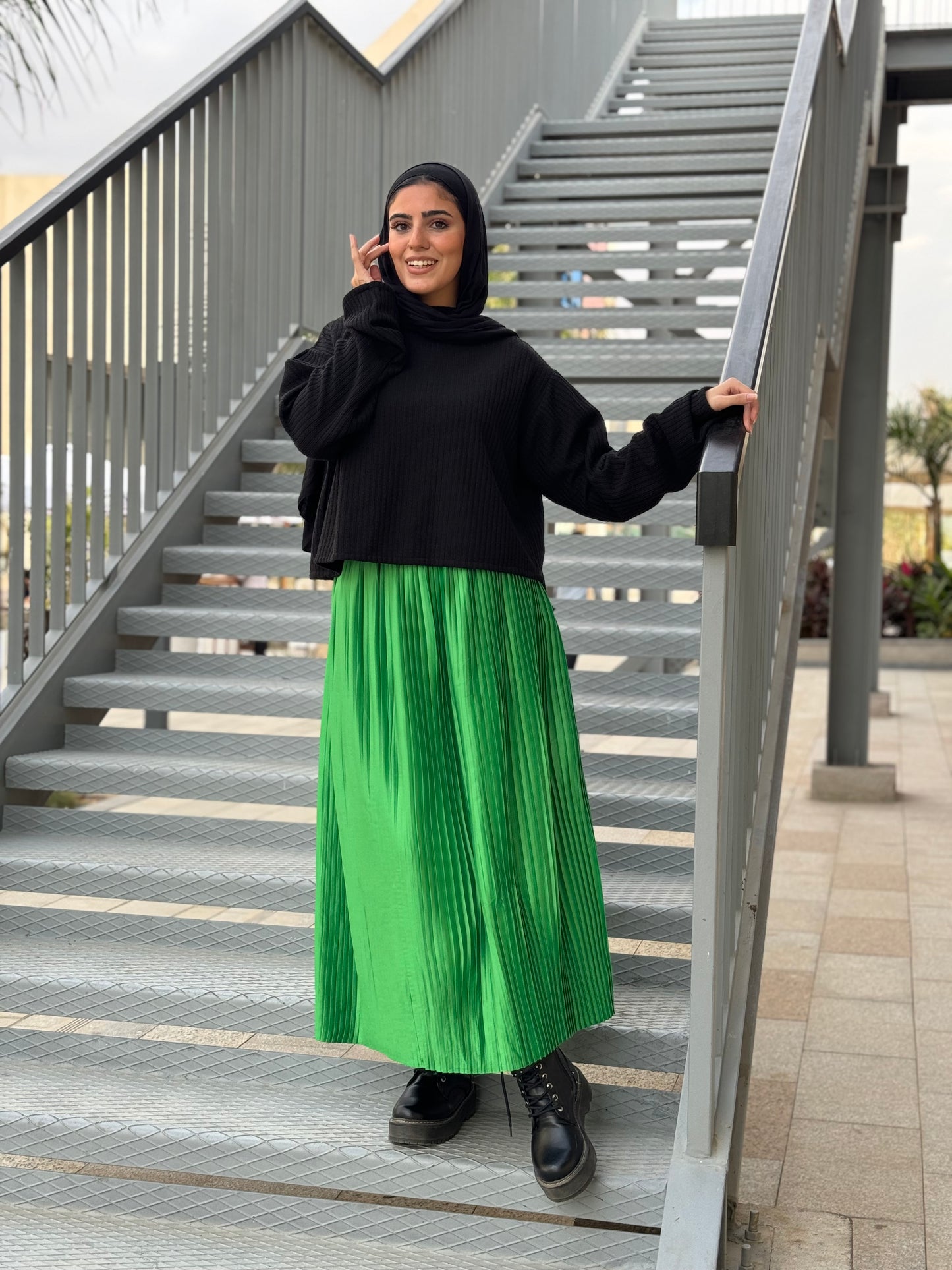 Green skirt