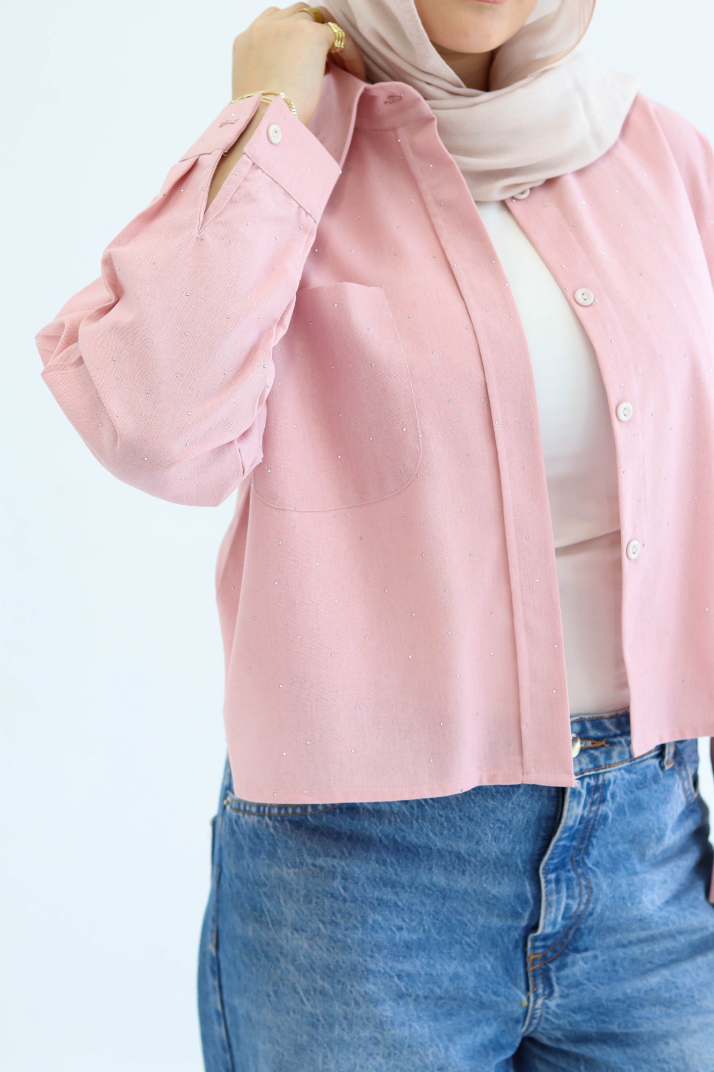 Pink Sparkle Crop Top