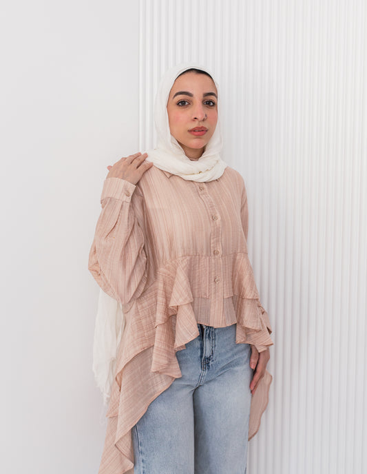 Pinkish Peplum Blouse