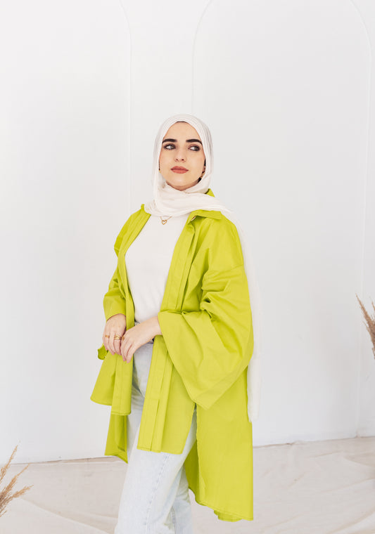 Neon Poplin Blouse