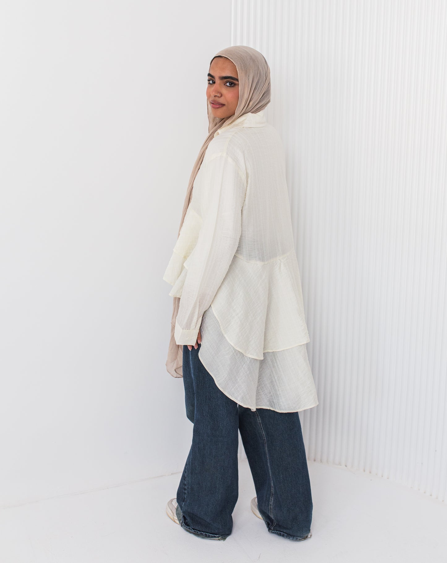 Offwhite Peplum Blouse