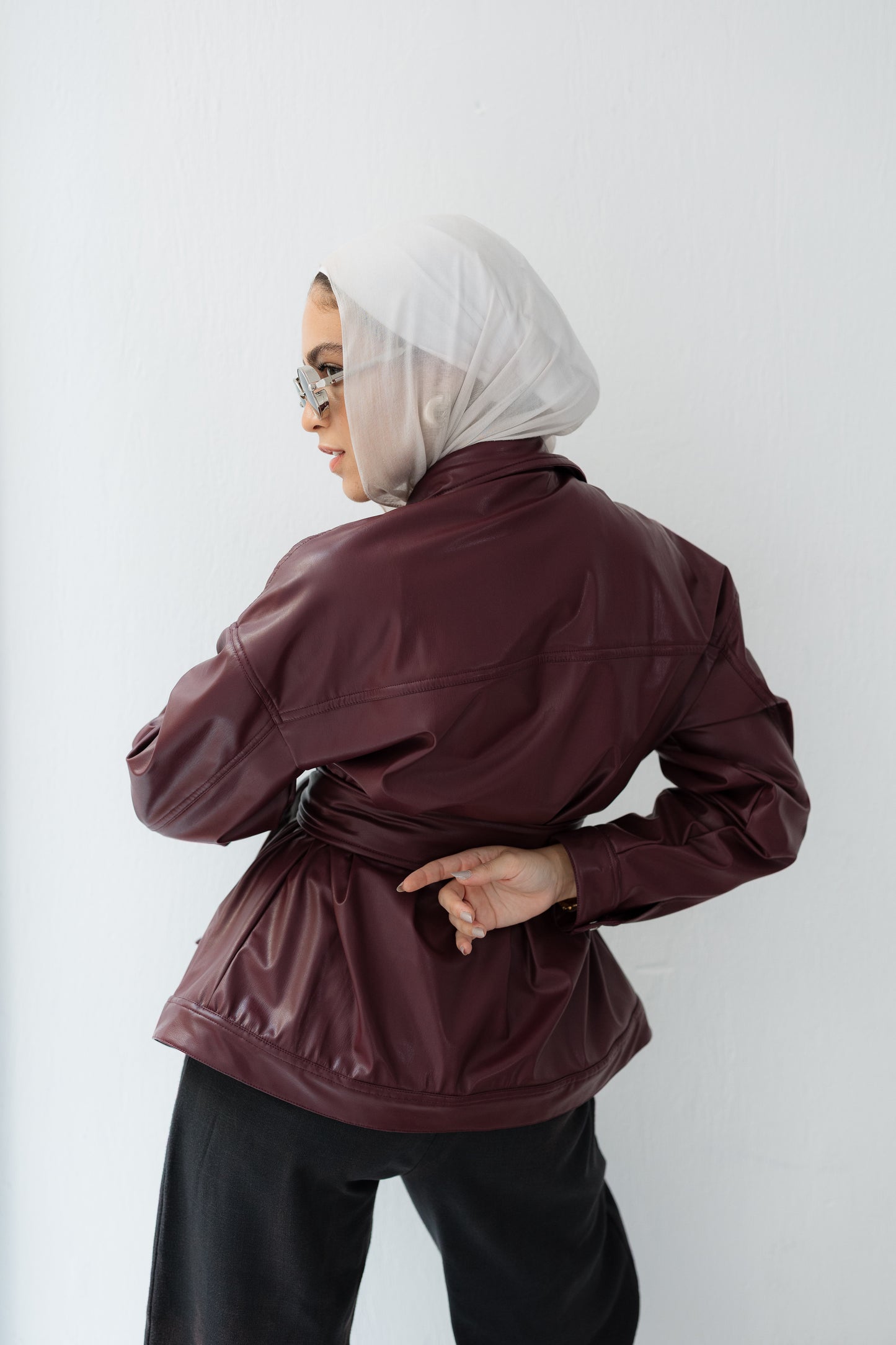 Maroon Leather Jacket