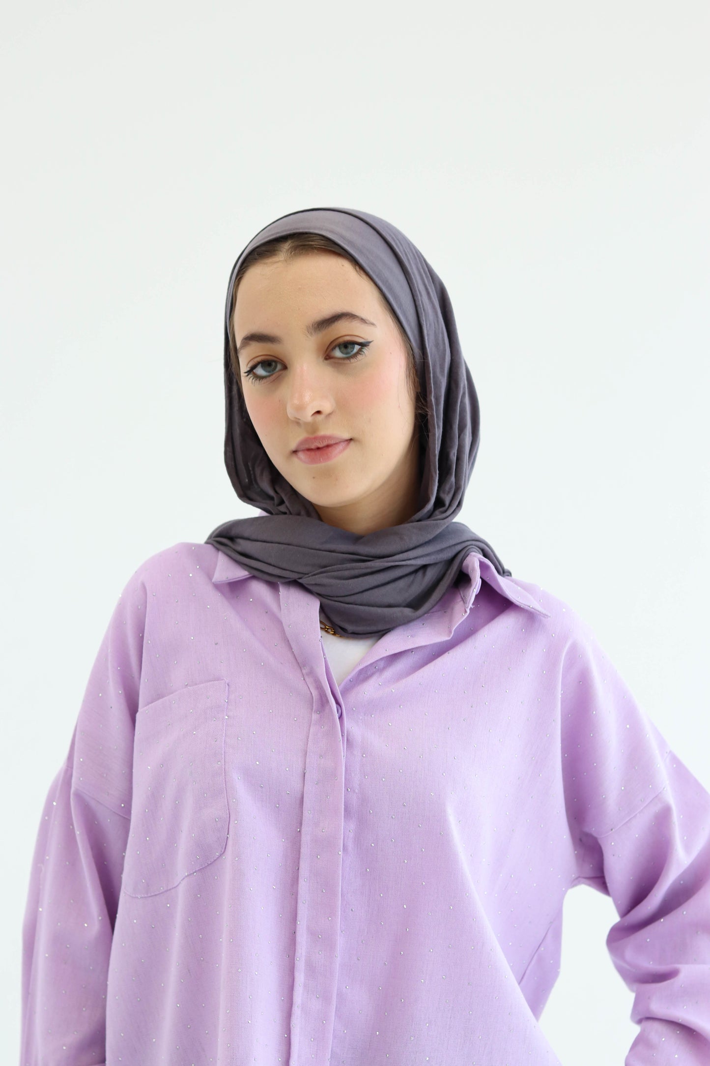 Lavendar Sparkle Crop Top