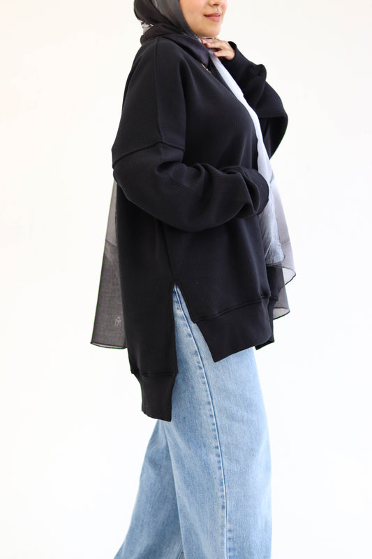 Black hoodie sweater