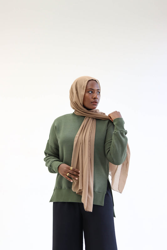 Olive hoodie sweater