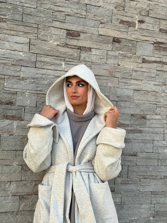 Grey oversized coat