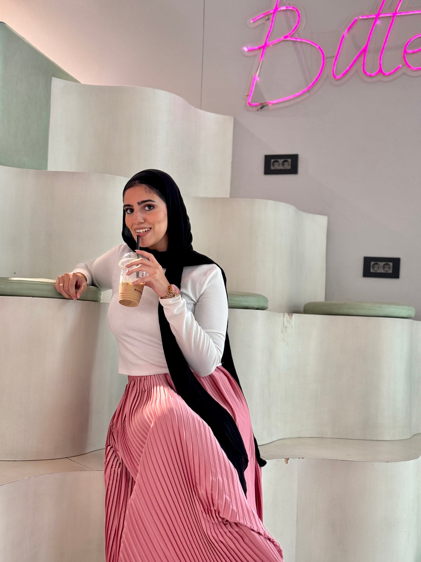 Pink skirt