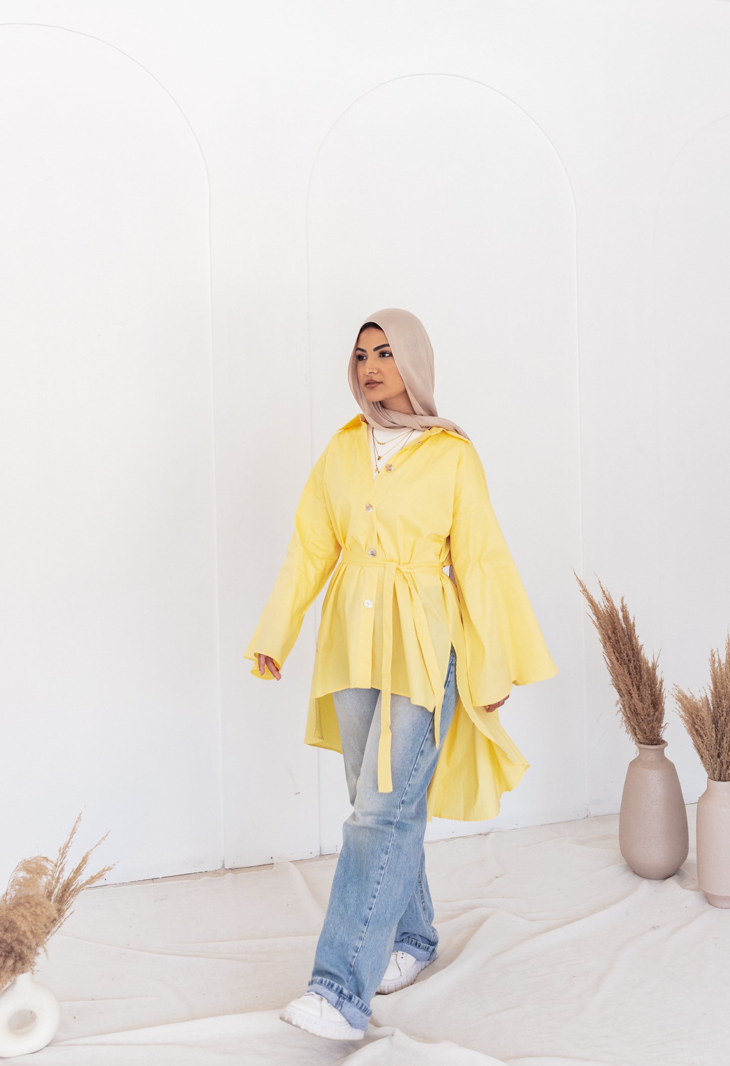 Yellow poplin Blouse
