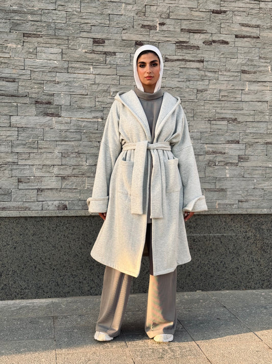 Grey oversized coat