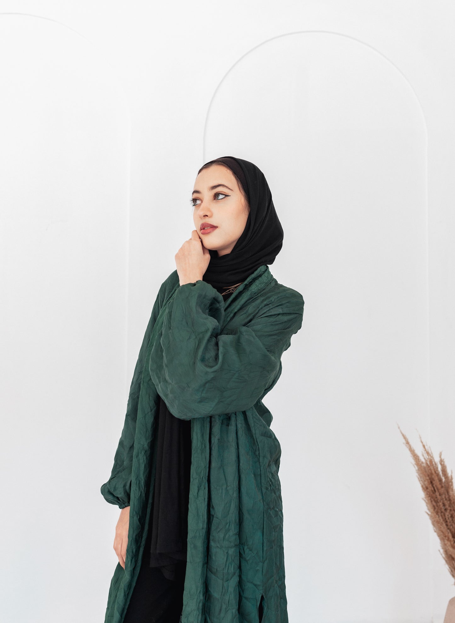 Emerald Crushed Kimono