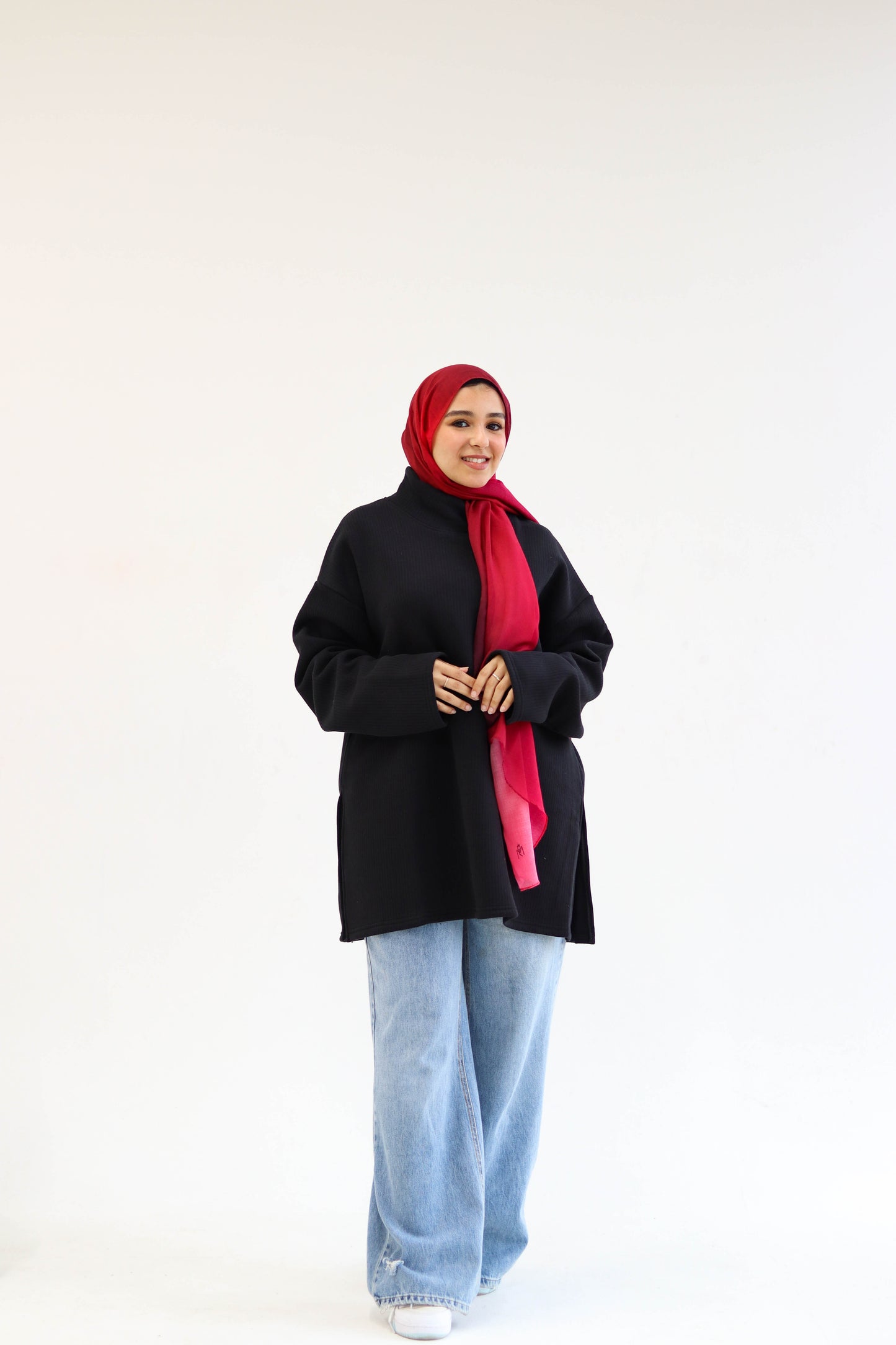 Black high neck sweater