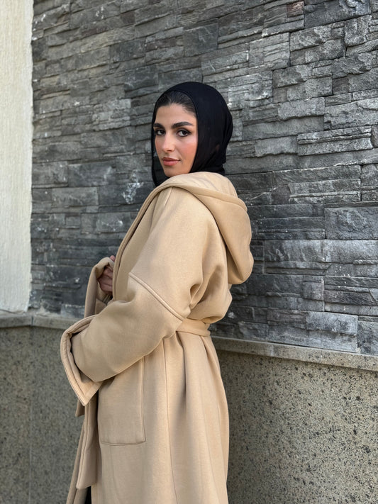 Beige oversized coat