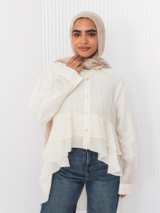 Offwhite Peplum Blouse