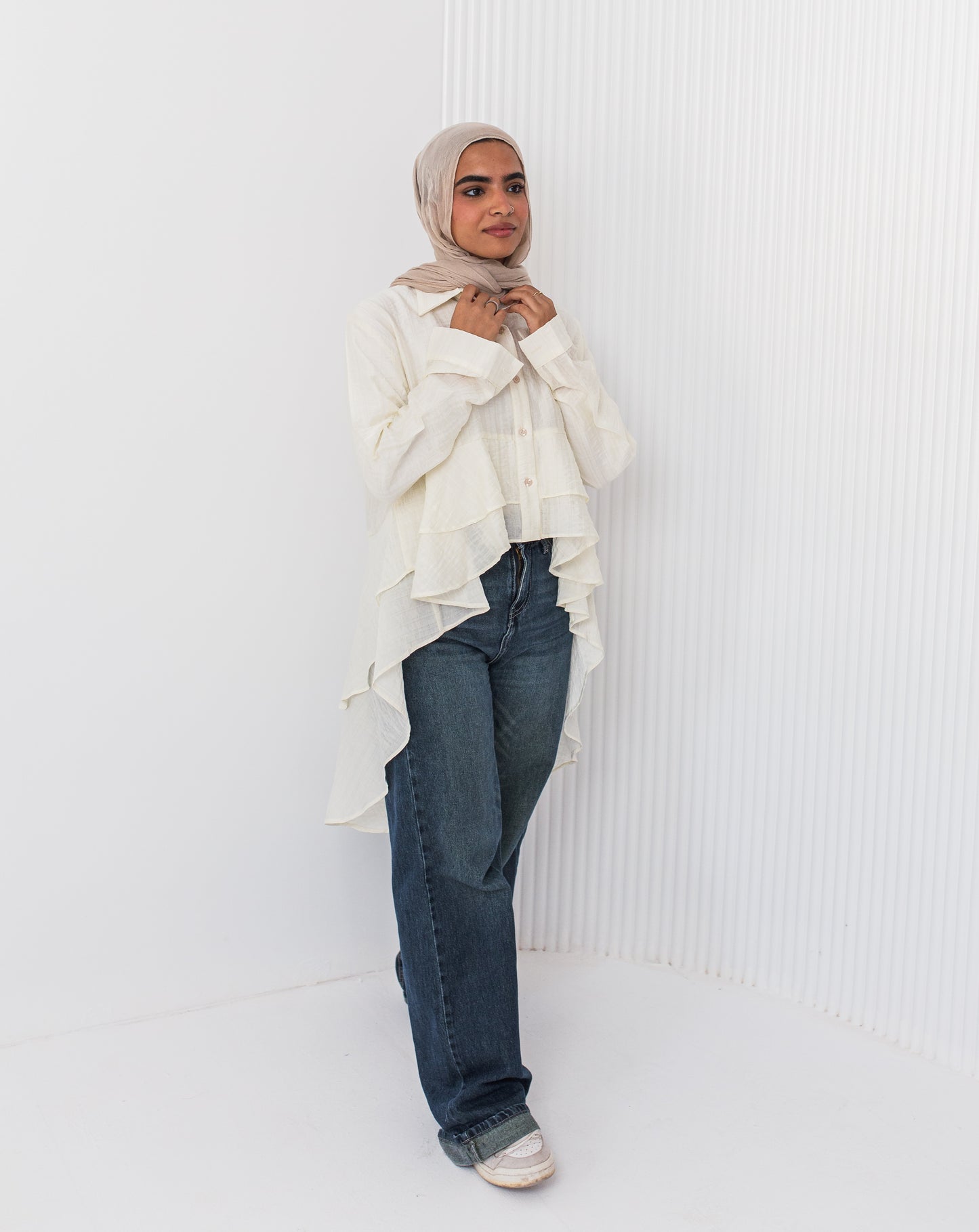 Offwhite Peplum Blouse