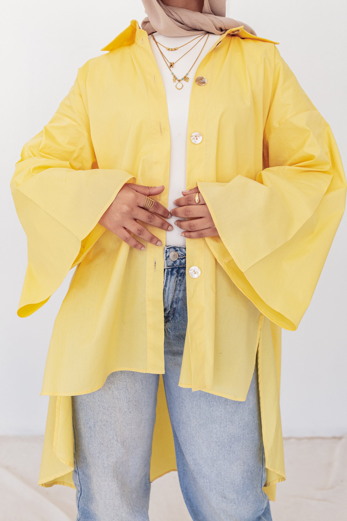 Yellow poplin Blouse