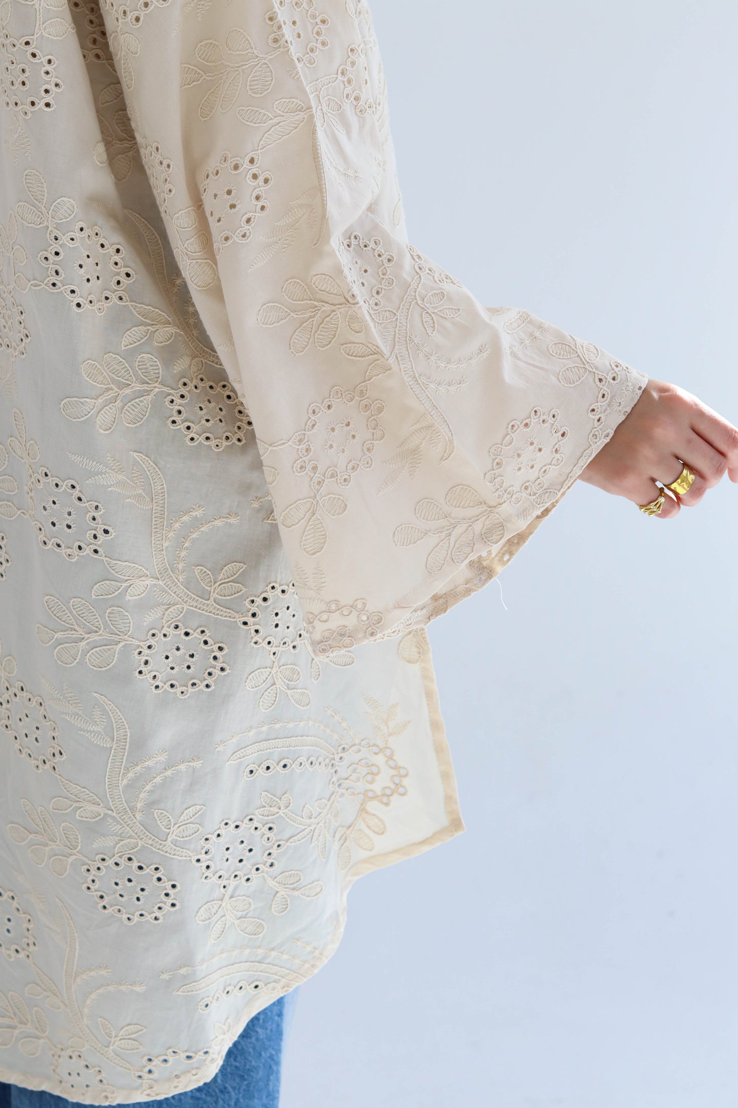 Beige Flowy Blouse