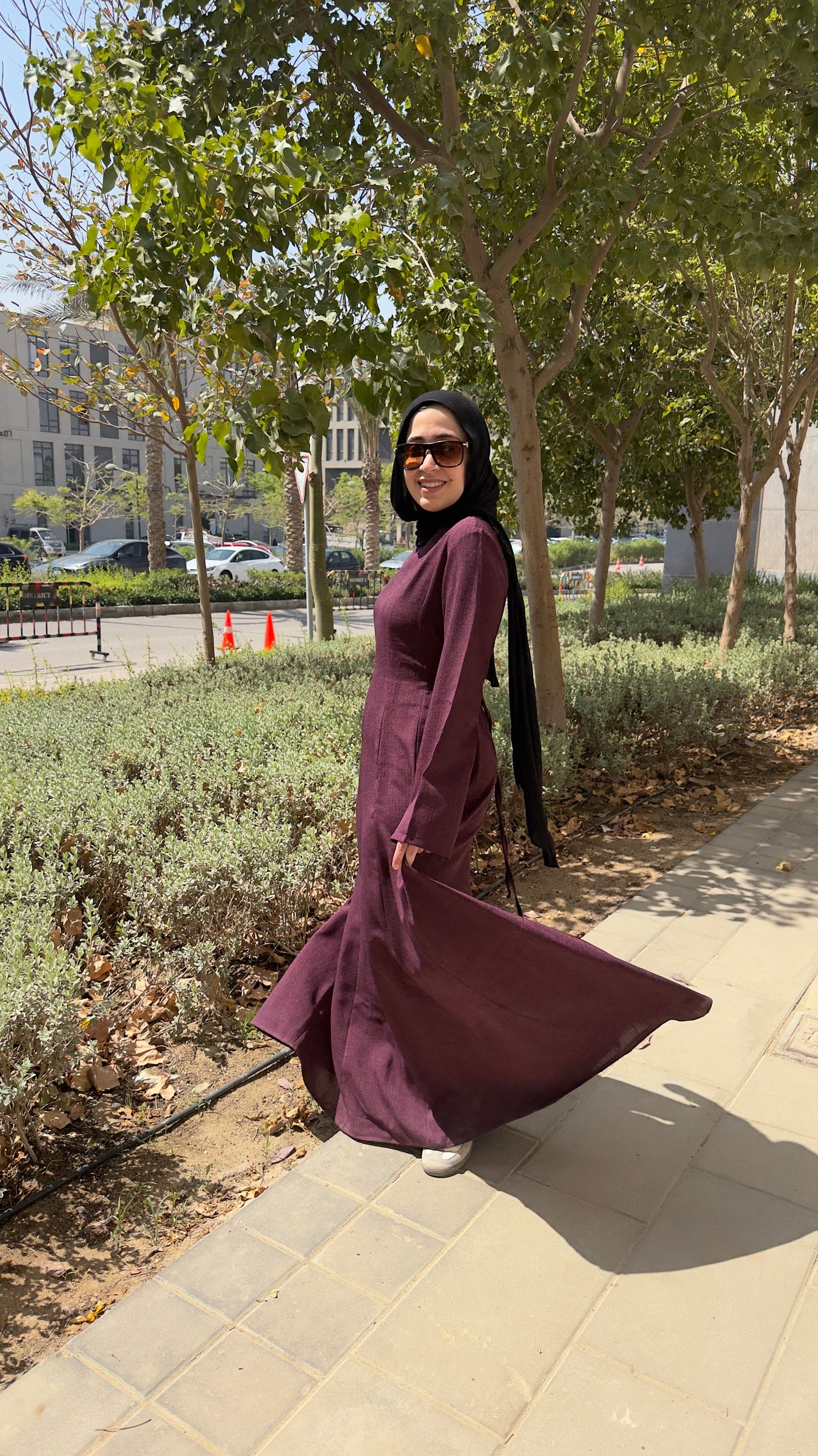 Bella Dress (Grapes -Maroon)