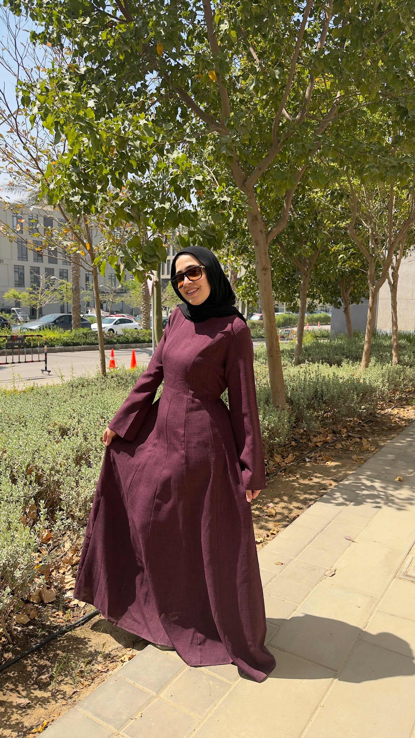Bella Dress (Grapes -Maroon)