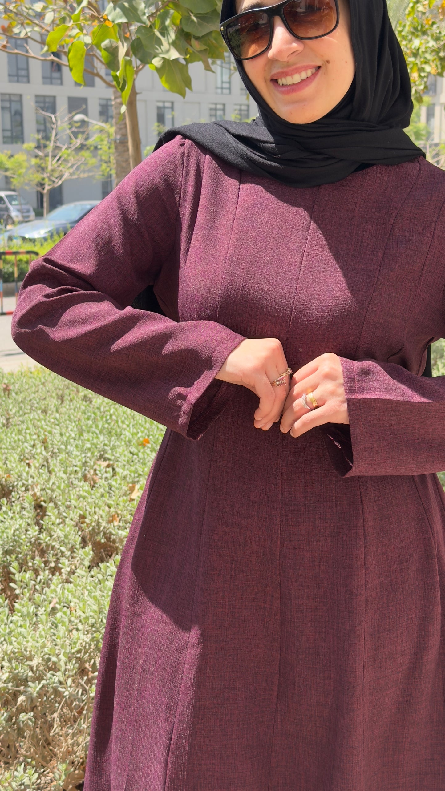 Bella Dress (Grapes -Maroon)