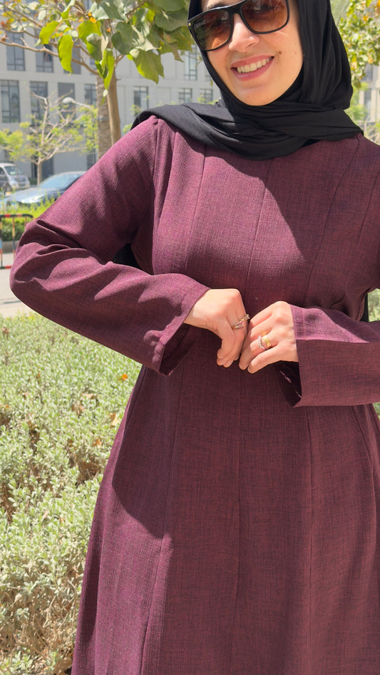 Bella Dress (Grapes -Maroon)