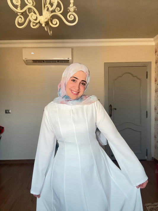 Bella Dress (White -Cotton Candy - Maroon)