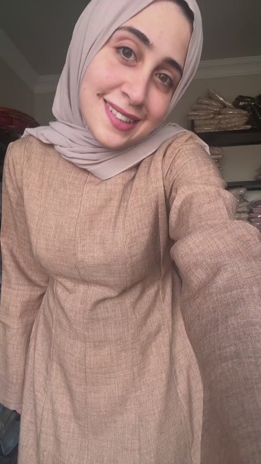 Bella Dress (Caramel - Beige)